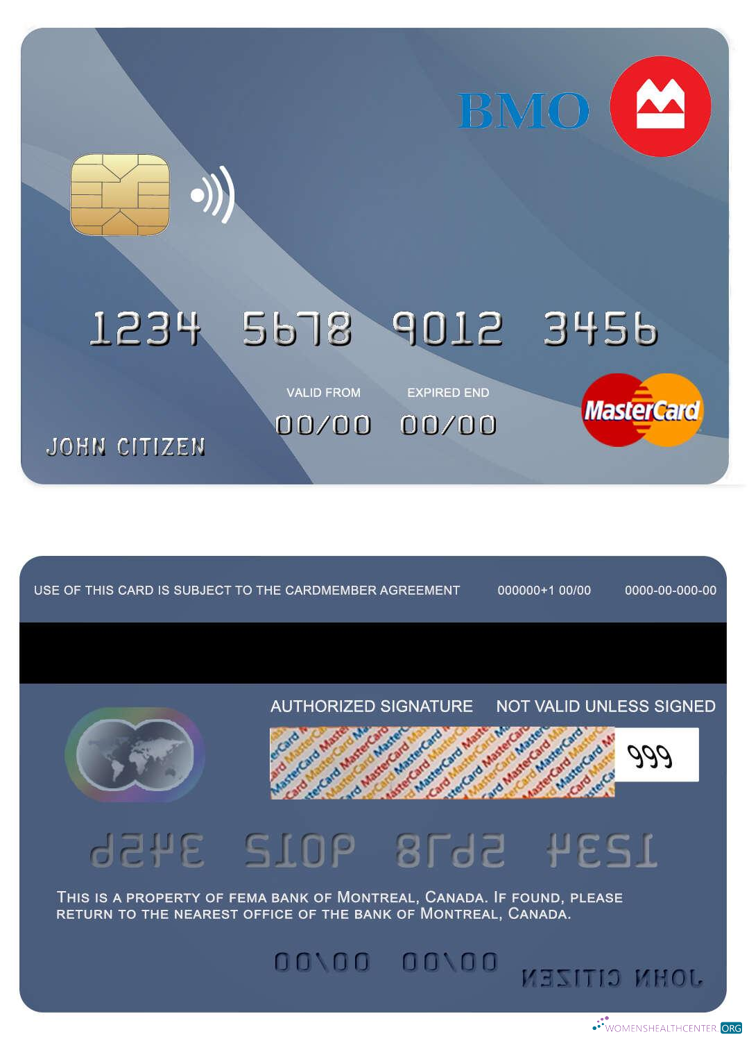 Download Canada Montreal bank mastercard Photoshop template